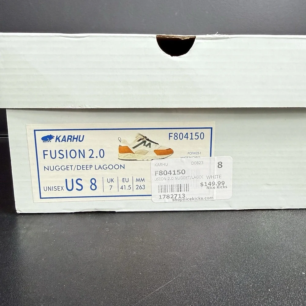 Karhu Fusion 2.0 Men's Size 8 Shoes Nugget‎ Lagoon Brown Green Unisex Sneakers - Picture 16 of 16